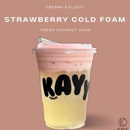iced strawberry cold foam  ( D )
