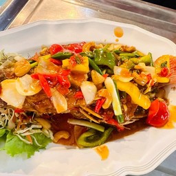 ปลาทับทิมทอดสามรส