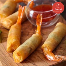 ปอเปี๊ยะกุ้งทั้งตัว 5 ชิ้น