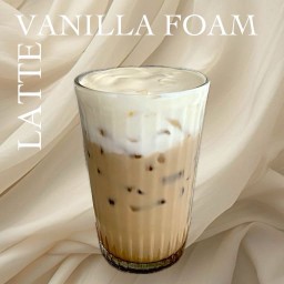 Latte vanilla foam