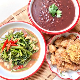 ชุดเซตสุดคุ้ม ปีกไก่ผัดขิง