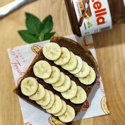 ปังปิ้งเนย+ช็อคโกแลต+กล้วย