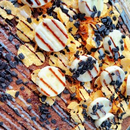 นูเทลล่า คอร์นเฟลก กล้วยหอมสด เม็ดช็อค