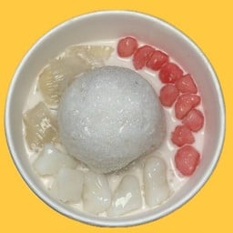 ทับทิมกรอบมะพร้าวกะทิและมะพร้าวอ่อน น้ำกะทิสด