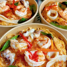 ข้าวไข่ข้นห่อหมกทะเล