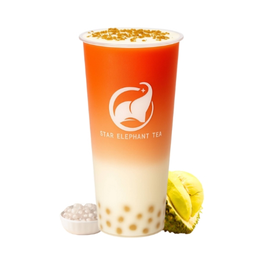 ทุเรียนปั่นครีมชีส  Durian cream cheese smoothie 榴莲味冰沙奶盖รียนปั่นครีมชีส