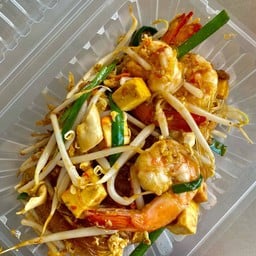 ผัดไทยวุ้นเส้นกุ้งสด