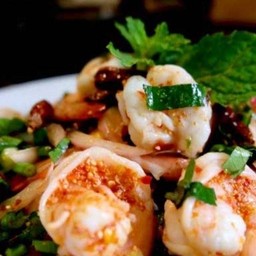 ลาบกุ้งสุก