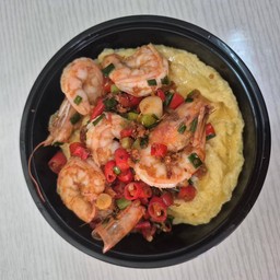 ข้าวไข่ข้น กุ้งคั่วพริกเกลือ