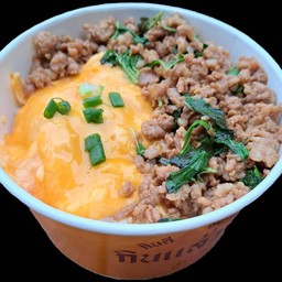 กระเพราหมูสับไข่ข้นไม่ใส่พริก