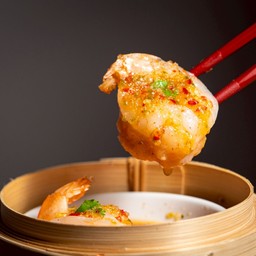 กุ้งนึ่งมะนาวแซ่บ