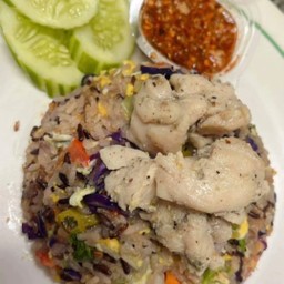 ข้าวผัดสเต็กหมู สูตรคลีน