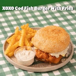 Xoxo Cod Fish Burger with Fries