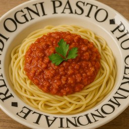 Spaghetti with tomato sauce