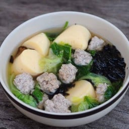 ต้มจืดเต้าหู้หมูสับถ้วย  Boiled tofu with minced pork a cup