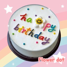 เค้ก Flower dots ขนาดครึ่งปอนด์