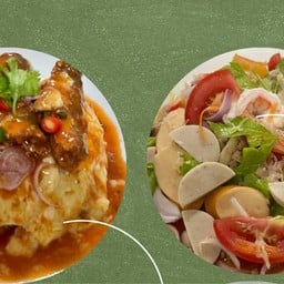 ยำแซบ ไข่ข้นดี กุ้งอบวุ้นเส้นเด็ด by เข้าครัวกัน