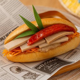 Banhmi Chinese sausage and Vietnamese sausage small size บั๋นหมี่หมูยอกุนเชียงเล็ก