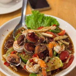 เหลาหอยแครงกุ้งสด