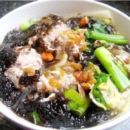 ต้มจืด วุ้นเส้น หมูสับ+สาหร่าย+ผักกาดขาว (ไม่ใส่ไข่)