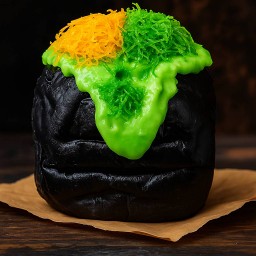 ปังปิ้งชาโคไส้ใบเตยฝอยทองทูโทน