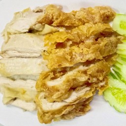 ข้าวไก่ต้ม + ไก่ทอด