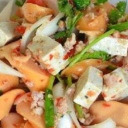 ยำหมูยอ+ไส้กรอก