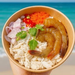 Ocean Triple Delight ข้าวอกปู กุ้งดอง ไข่กุ้ง ขย้ำ
