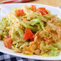 ข้าวกะหล่ำปลีผัดไข่ สูตรคลีน