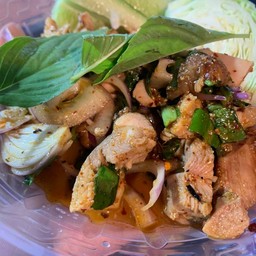 ข้าวน้ำตกไก่ย่าง