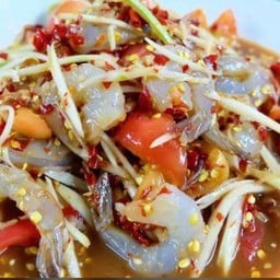 ตำกุ้งสด