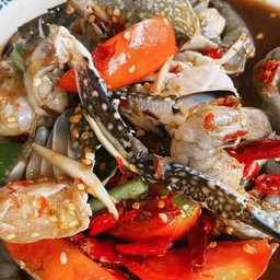 ยำ ปูม้า + กุ้งสด