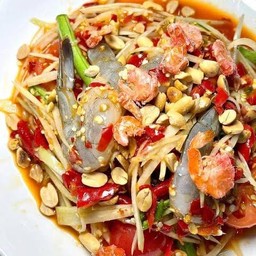 ตำไทยปูกุ้งสด