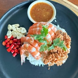 ข้าวหน้าโครตกุ้งแกะ พิเศษเพิ่มกุ้ง