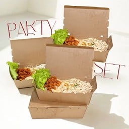 PARTY SET หมี่ไก่ฉีก อิ่มยกแก๊ง(พร้อมน้ำพริกหมูกระจก 4+1ถุง)