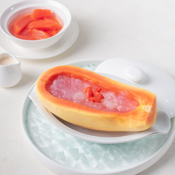 รังนกมะละกอ 木瓜炖燕窝牛奶 Stewed Bird's Nest with Papaya