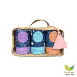 AKAYA กระเป๋า ชายั่งยืน คละรส 3ชิ้น (beige)