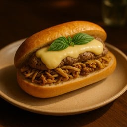 Banmhmi Whole Wheat Stir-Fried pork with cheese and pate บั๋นหมี่หมูตะไคร้ ตับ ชีส โฮลวีตเล็ก