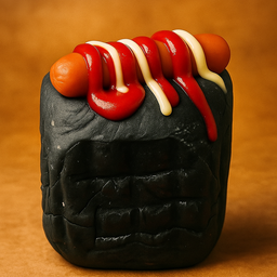 ปังปิ้งชาโค-ไส้กรอกมายองเนสซอสมะเขือเทศ