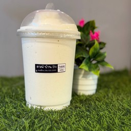 นมสดปั่น ( แก้วโอ่ง )