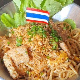 Stir-fried Spaghetti & Chicken สปาเกตตี้คั่วไก่
