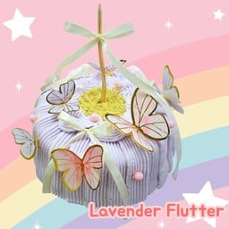 เค้ก Lavender Flutter (สีม่วง)0.75 ปอนด์ แยกเทียนไปนะคะ