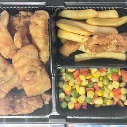 สเต็กปลาดอลลี่ชุบแป้งทอด(ชิ้นพอดีชุบแป้งทอด)