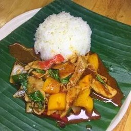 ข้าวราด  ผัดพริกเผา