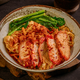 เกี๊ยวหมูแดง (น้ำพริกกากหมู)