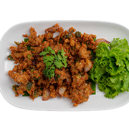 ลาบหมูทอด