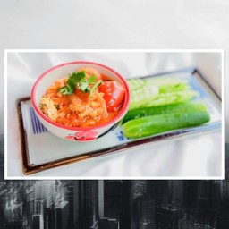 นํ้าพริกอ่อง+ผัก