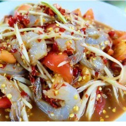 ส้มตำกุ้งสด