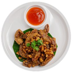 ไส้อ่อนทอดกระเทียม