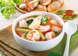 ต้มยำนำ้ใสกุ้งสด(อาหารนานาชาติ)